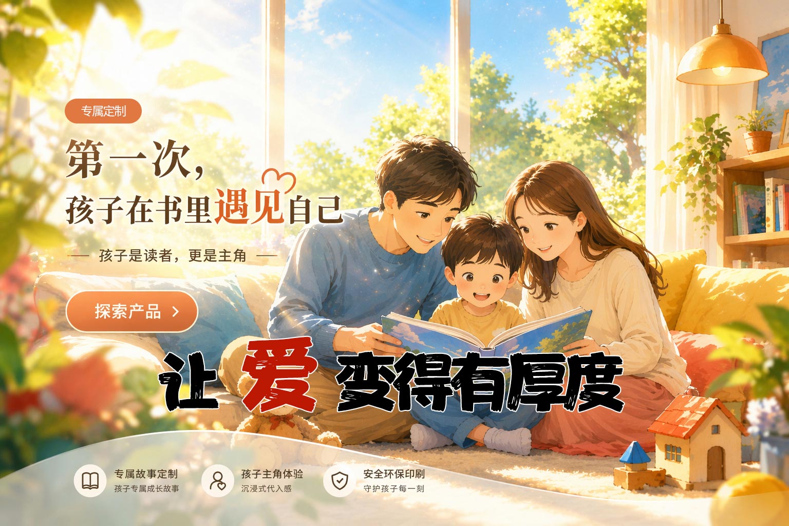 亲子共读氛围
